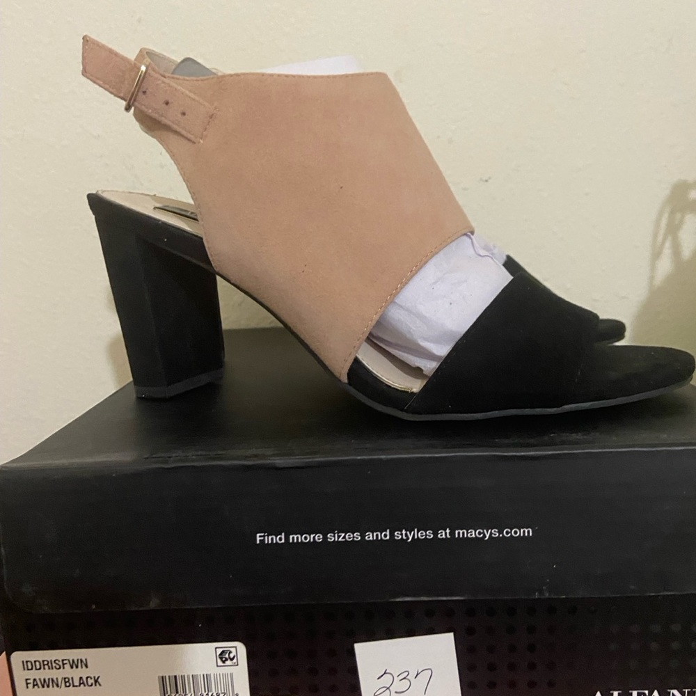 Aldo Fawn and Black Women's Heeled Sandals